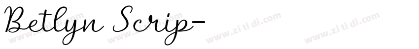 Betlyn Scrip字体转换